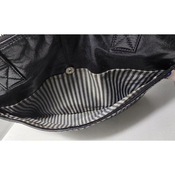 Latico Black Leather Business Tote Briefcase Laptop Case Organizer Woven Pocket - Picture 11 of 16